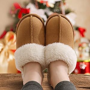 Litfun Women's Fuzzy Memory Foam Slippers Fluffy Winter House Shoes Indoor and Outdoor | Amazon (US)