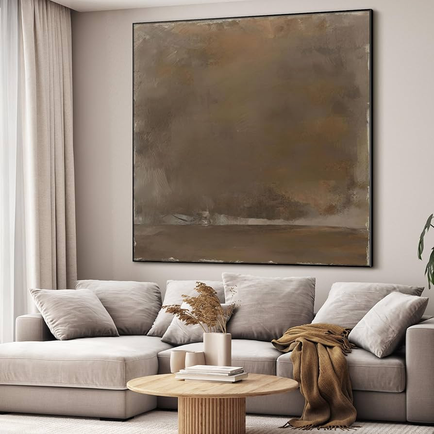 72"x72" XL Framed Wall Art - Decor Nature Earthy Brown Tones (Frame Assembly Required) | Amazon (US)