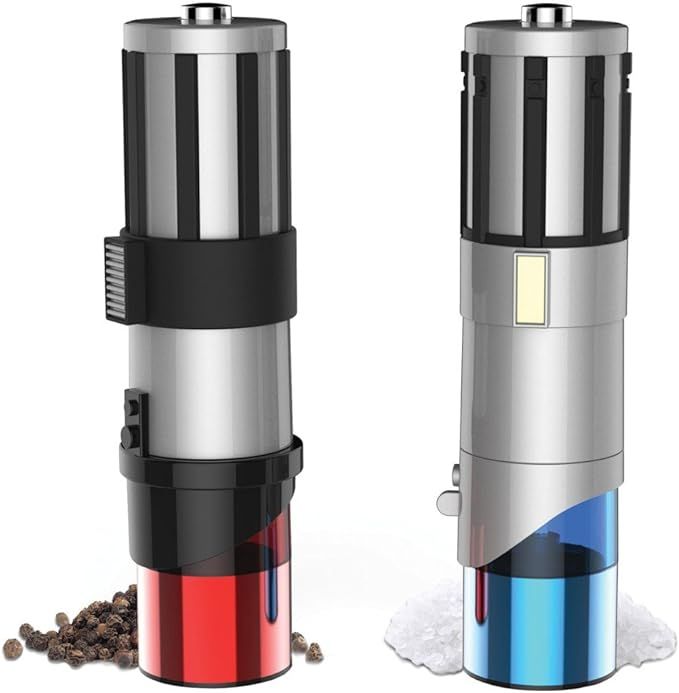 Star Wars Lightsaber Electric Salt and Pepper Mill Grinder (Pack of 2) | Amazon (US)