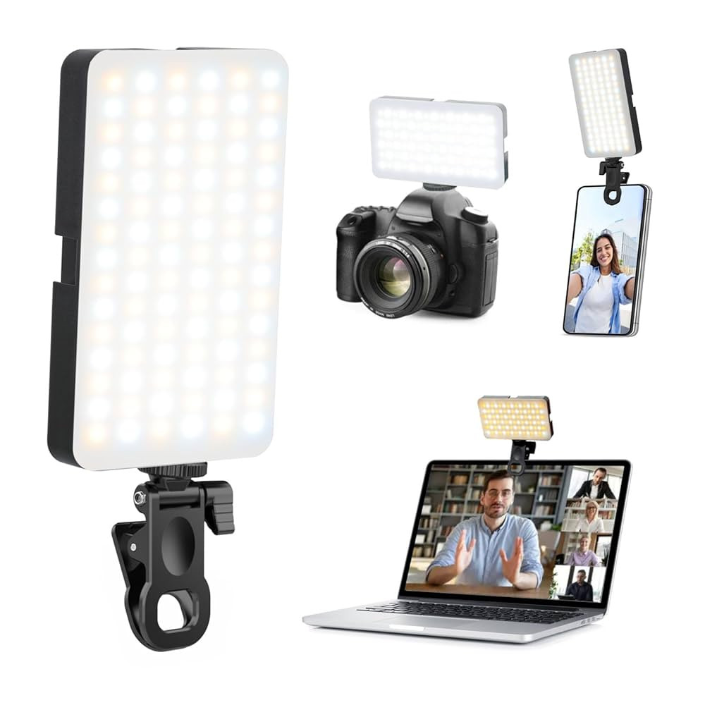 Portable Selfie Light for iPhone: 90 LED Rechargeable Phone Fill Lights, Ring Light for Camera Pi... | Amazon (US)