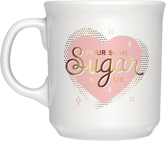 Genuine Fred SAY ANYTHING Gold Accent Coffee Mug, 16-Ounce, Pour Some Sugar | Amazon (US)