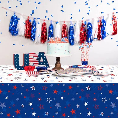 Hadsock Rectangle Patriotic Independence Day Polyester Tablecloth | Wayfair North America