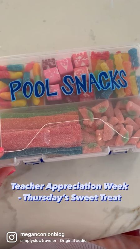 What an easy, inexpensive, and a fun way to show some appreciation for our Teachers! Watch your child’s teacher flip over this “Pool Snacks” tackle box that’s filled with their favorite treats! Watch this Reek to the end to get a peek of the # little gift tag I made for this specific gift!

Used some paint pens to write “Pool Snacks” but you can write anything you want! I love this idea for our little campers this summer. How cute would a little s’more kit be? I would write “Camp Chow” or something to that effect! Or… a box that says “Study Break Bites” for a graduation gift?! Or… for a movie night theme, I’d write “Netflix & Chill”, or even “Movie Munchies”! Heck, throw that little box in your purse and take it to the movie theater 🍿🤣! This could be given in SO many ways and even if you aren’t “Building a Beach Bag” for your teachers, make them one of these and fill with all their favorite snacks! 

Comment link for this exact box that also has the quickest shipping times! Also linked on MC (link in bio) under Shop My Instagram”!

#teacher #teacherappreciation #gifts #giftsunder15

#LTKGiftGuide #LTKunder50 #LTKfamily