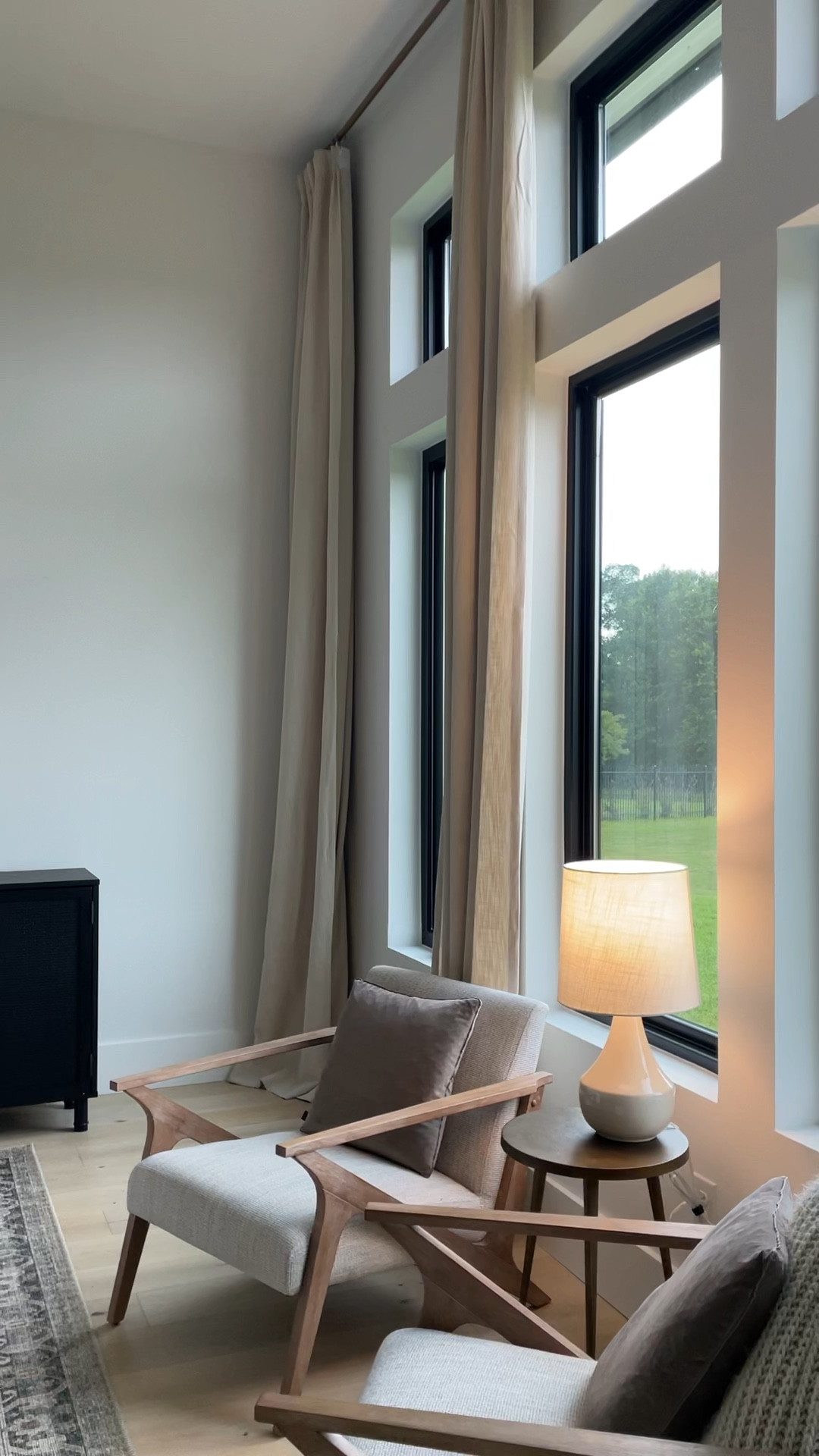 Floor to ceiling linen drapes at a fraction of the cost! 

#ltkhome #kellerandoak #windows #drapes #curtains #windowtreatments #neutralhome #interiordesign #amazonhome 