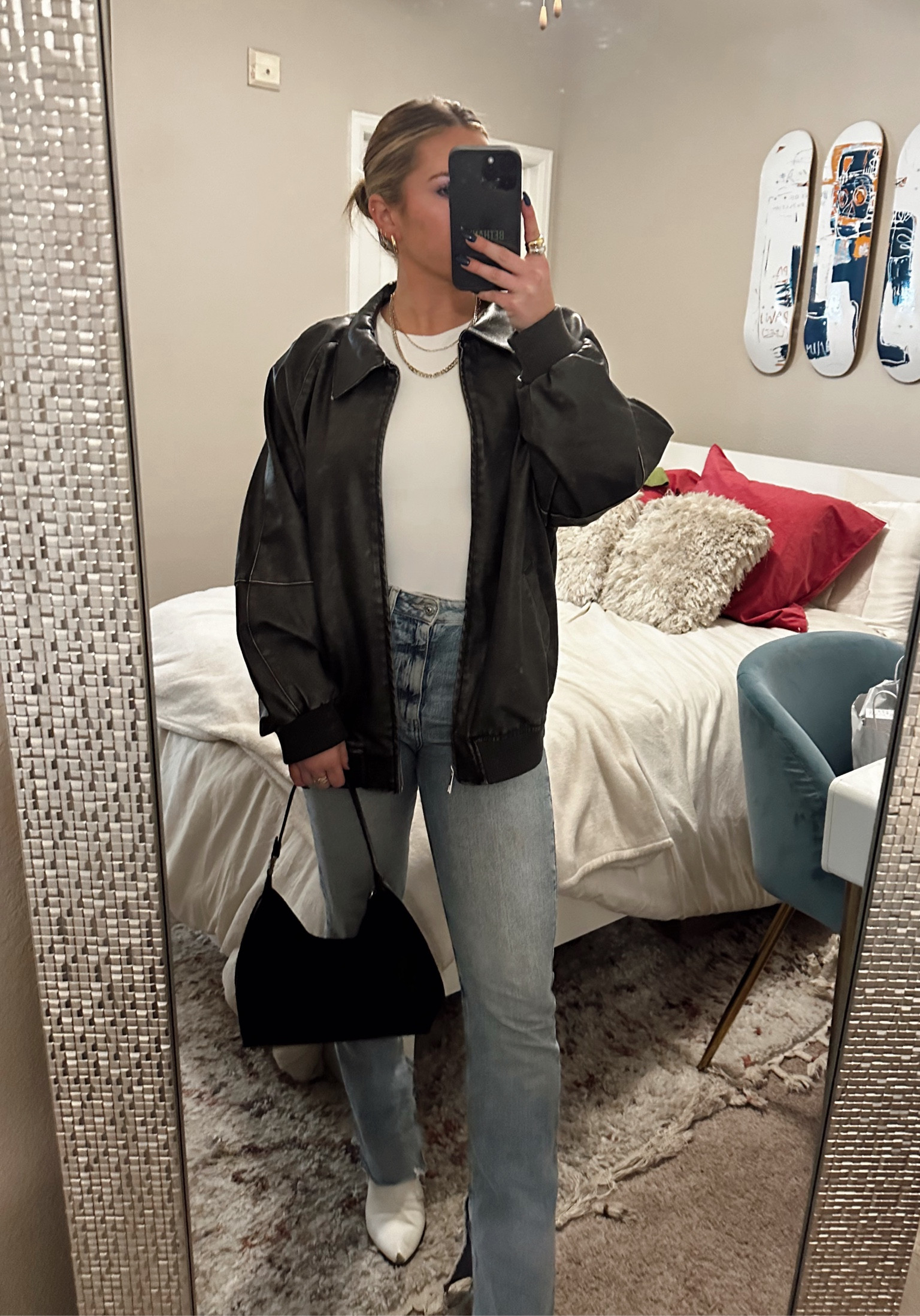 this oversized leather jacket from Target is the perfect layering piece! 

#LTKstyletip