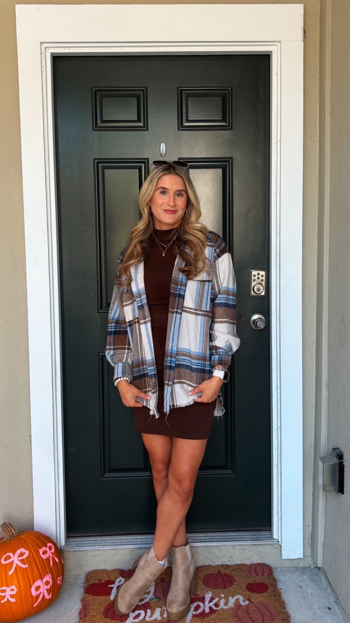 Shacket season is happening 🍁🤎
Chocolate brown + plaid + ankle boots = effortless fall uniform. 

 

#LTKootd #LTKSeasonal #LTKStyleTip