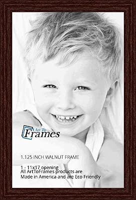 ArtToFrames 11x17 inch Walnut Stain on Red Oak Wood Picture Frame, WOM0066-80209-YWAL-11x17 | Amazon (US)