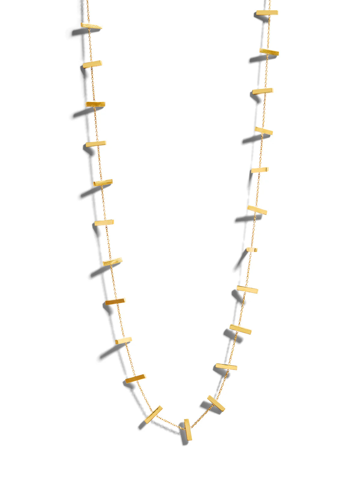 Cross Bar Chain Yellow Gold Necklace | YLANG 23