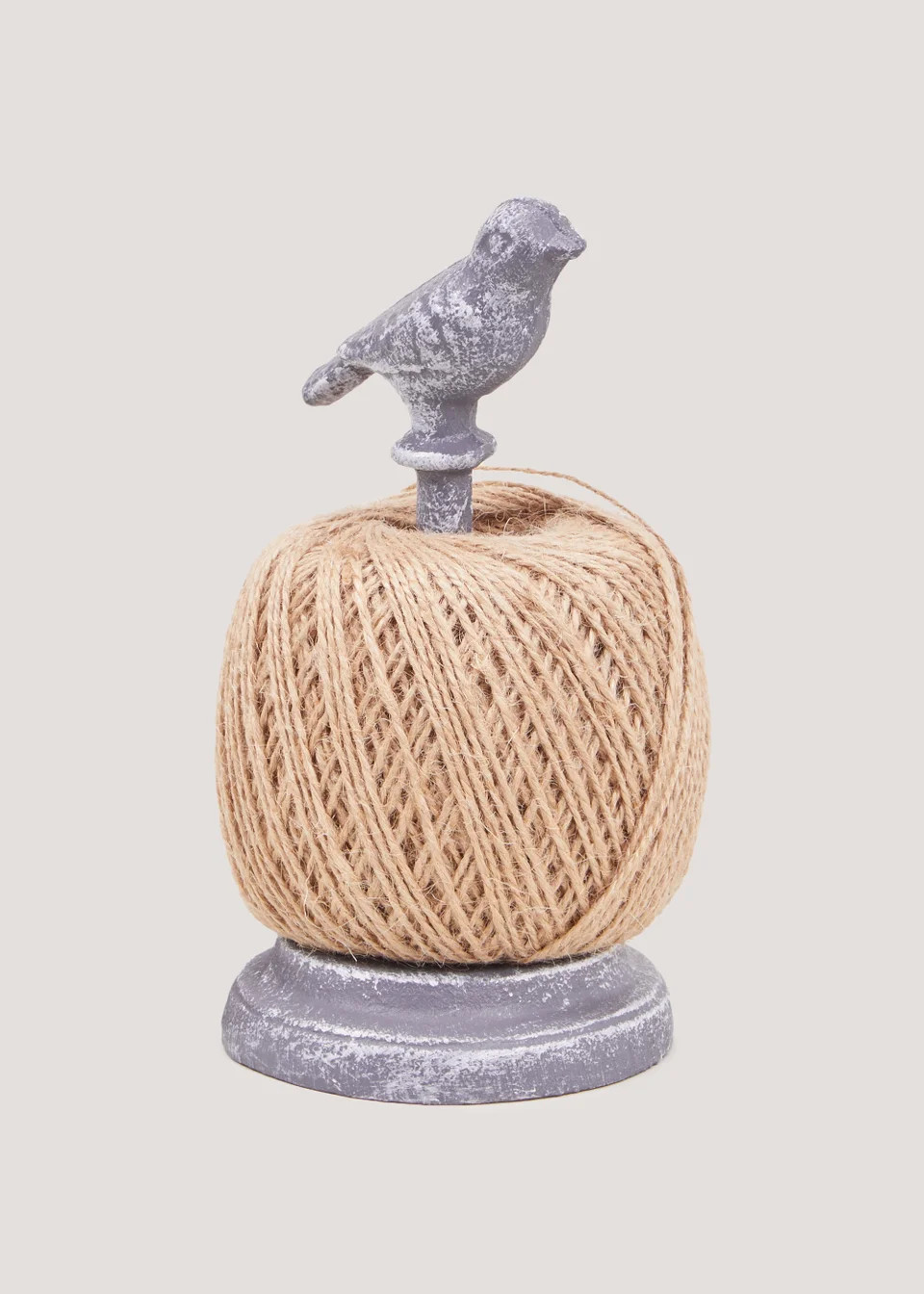 Grey Bird Natural Twine Holder (17.5cm x 9.5cm x 9.5cm) | Matalan (UK)