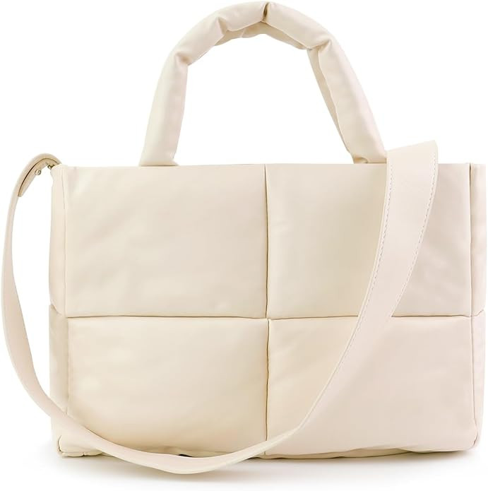 Puffer Tote Bag for Women,Large Puffer Tote Bag,Quilted Crossbody Bag for Women,Puffer Hobo Handb... | Amazon (US)
