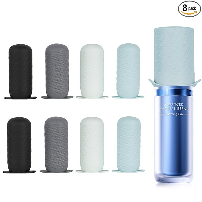 Mrsdry Bottle Covers for Travel, Leak Proofing, Travel Size Container Silicone toiletry sleeves, ... | Amazon (US)