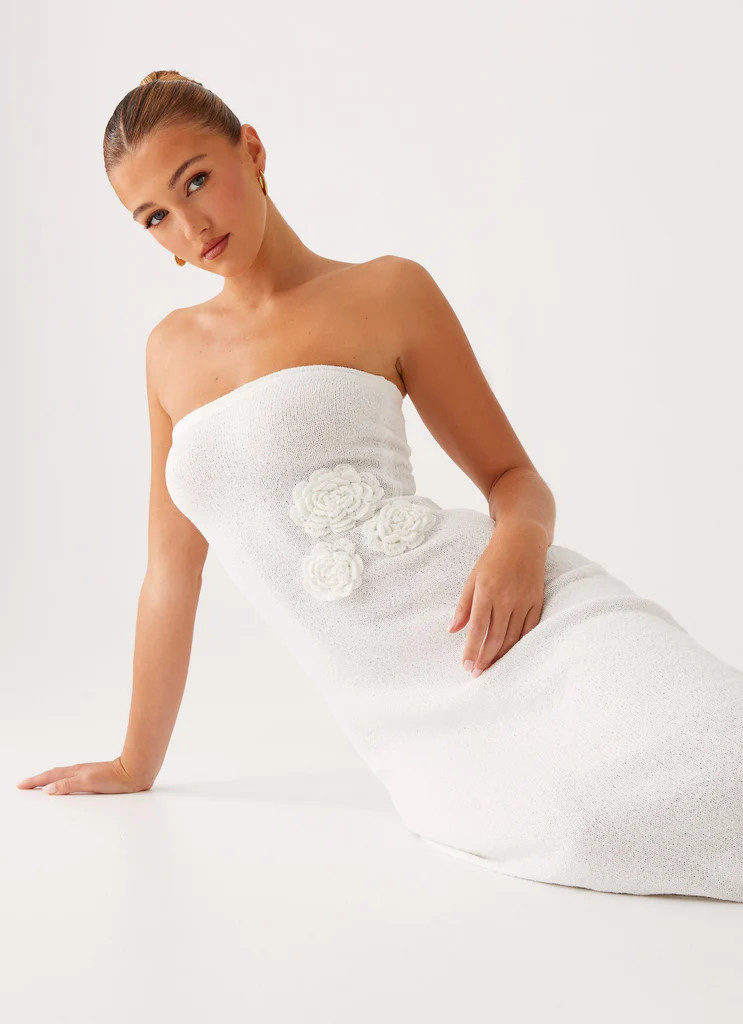 Arli Strapless Maxi Dress - Ivory | Peppermayo (Global)
