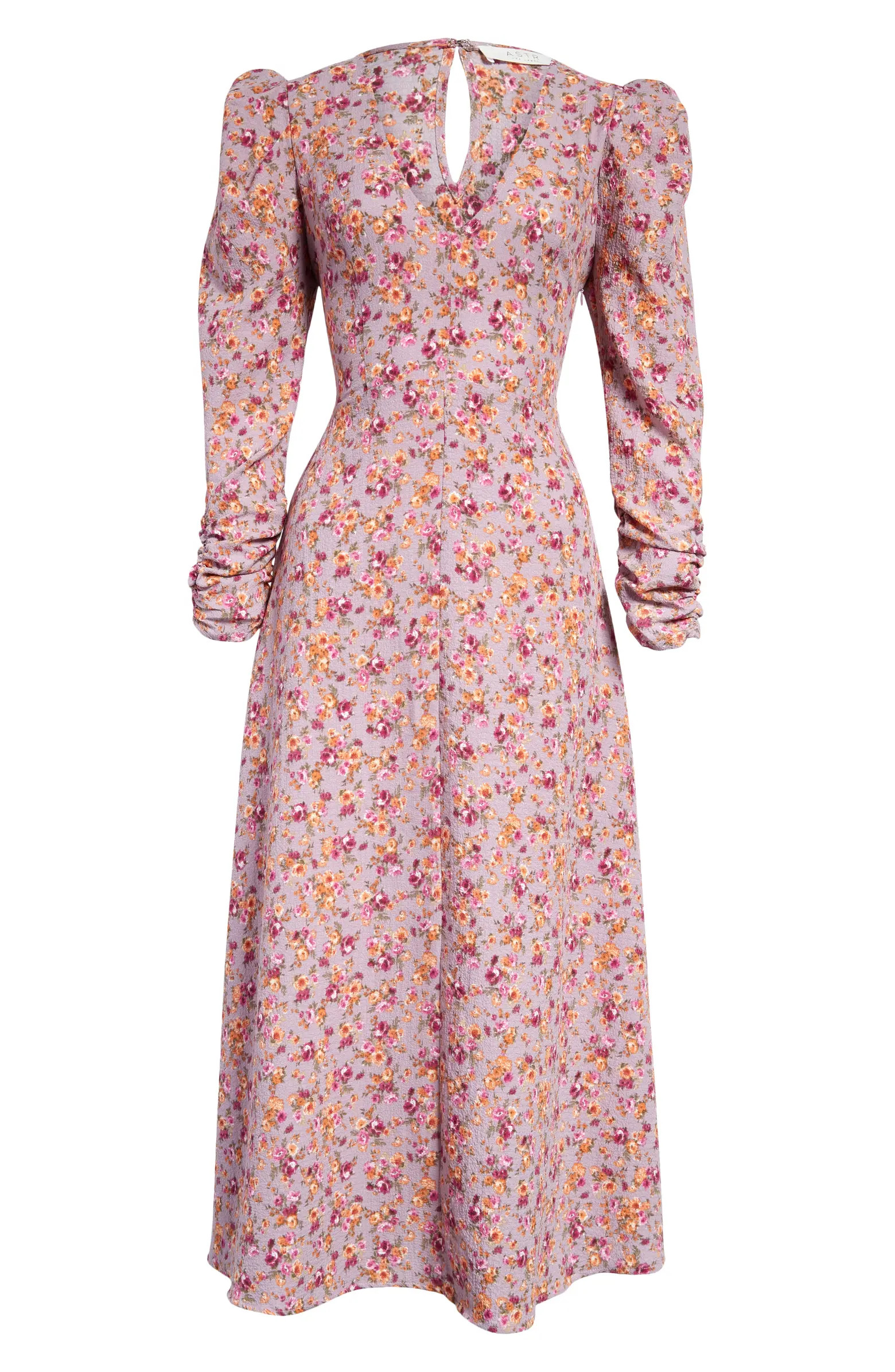 Puff Sleeve Midi Dress | Nordstrom