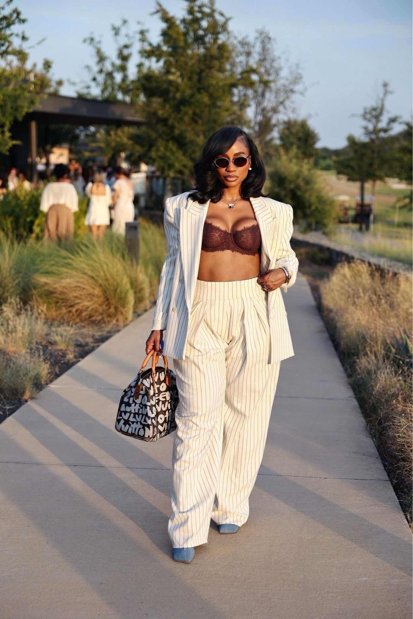 Business casual with a twist outfit inspo! Exact suit is sold out but linked similar items! Bra comes in diff colors and lace patterns!

#LTKootd #LTKCon