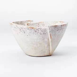 Decorative Sculptural Geometric Folded Bowl Cream - Threshold™ designed with Studio McGee | Target