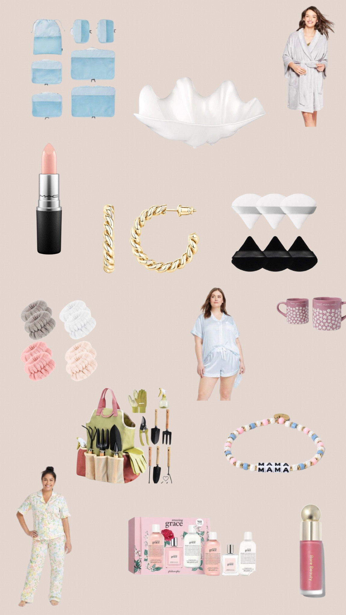 Mother’s Day gifts
Gift guide
Gifts for her
Pajamas
Gardening tools
Beauty
Skin care
Makeup
Bracelet
Earrings
Jewelry
Home decor
Travel
Gift set
Coffee mug 
Target
Amazon 

#LTKGiftGuide #LTKbeauty #LTKhome