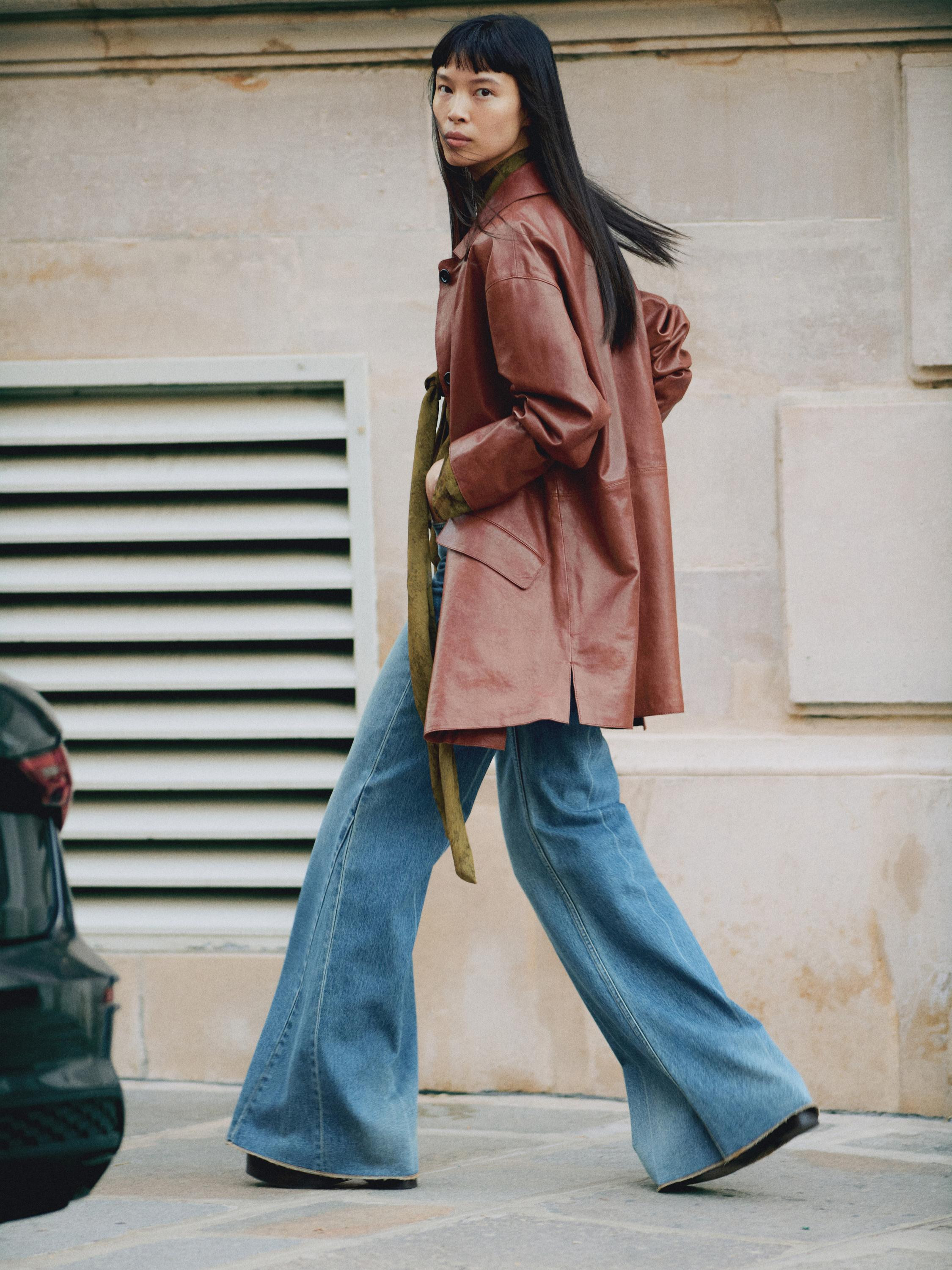 Long nappa leather coat | Massimo Dutti UK