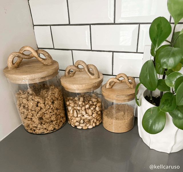Twisted Handle Glass Canister Set | Mud Pie