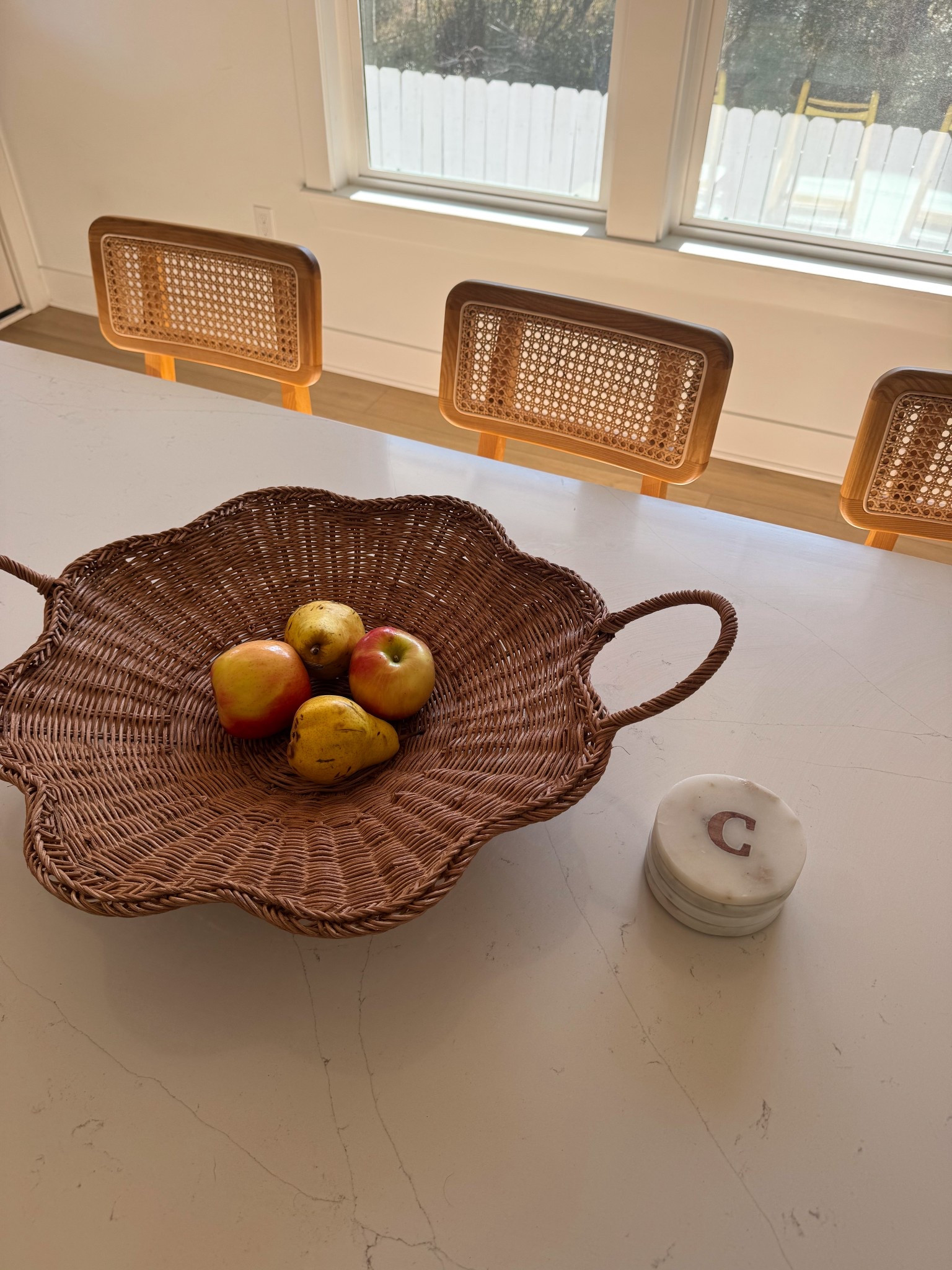 Neutral Kitchen Decor & Counter Styling

Loving this neutral kitchen counter styling lately. The Studio McGee scalloped woven bowl from Target is perfect for fruit or everyday decor, and these Versailles counter stools add the prettiest natural texture to the space.

Such an easy way to create that modern organic kitchen look with warm wood tones and woven accents.

#LTKSeasonal #LTKHome