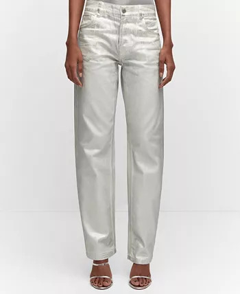 MANGO Women's Metallic-Effect Pants - Macy's | Macys (US)