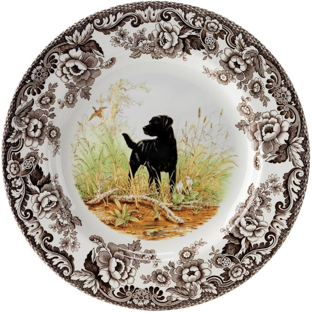 Spode Woodland Dinner Plate, Black Labrador | 10.5 Inch | Hunting Cabin, Lodge, and Cottage Déco... | Amazon (US)