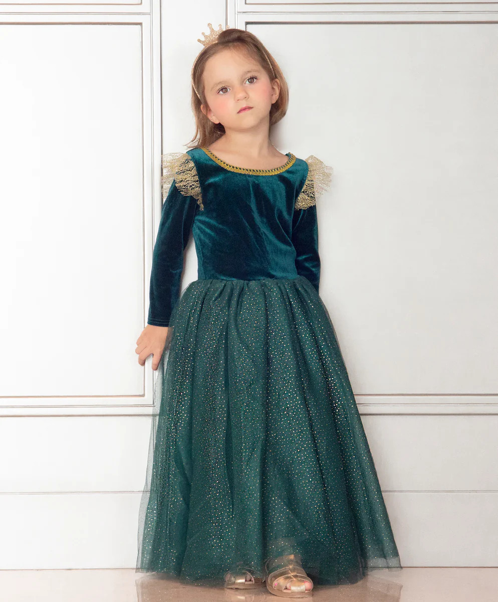 The Brave Princess Teal Costume Dress – Luxury Kids Costume by Teresita Orillac | Joy Costumes