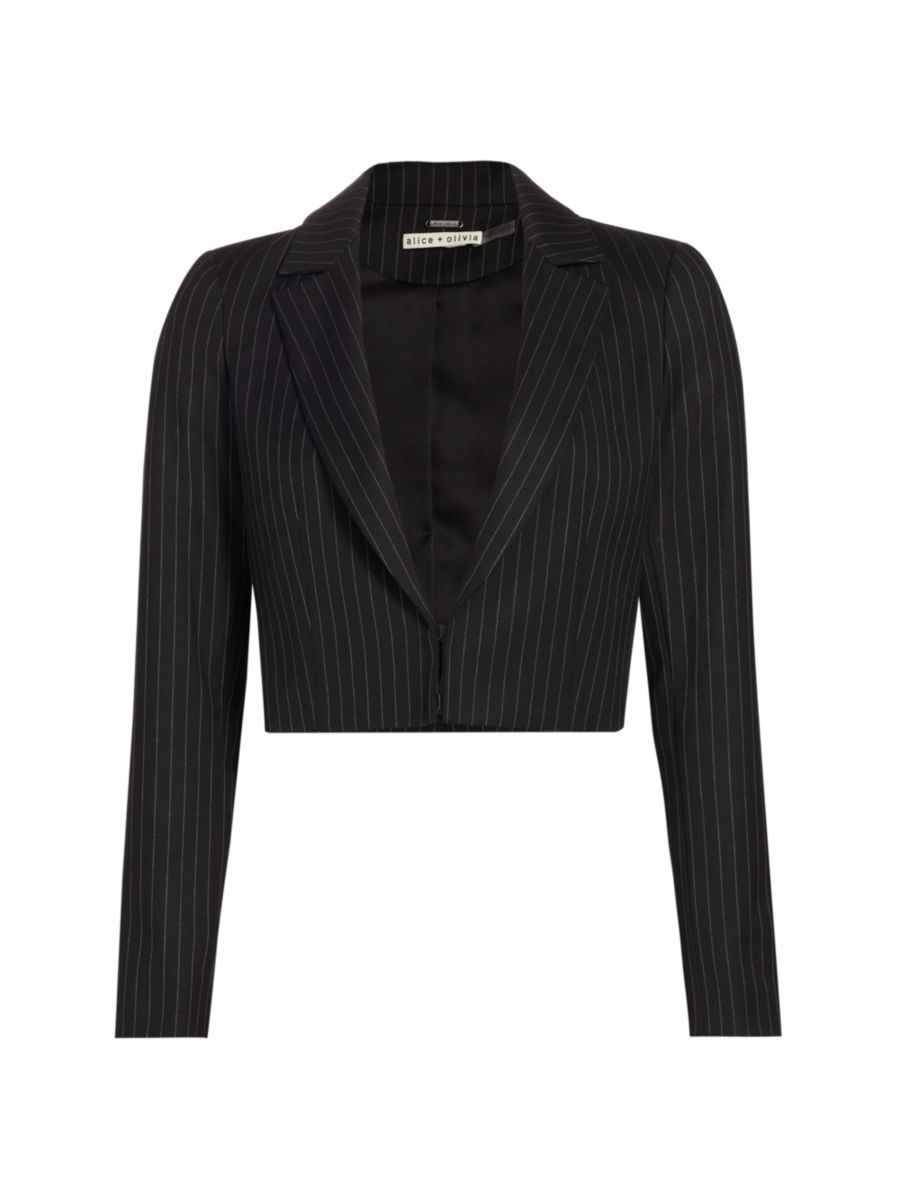 Mya Cropped Pinstriped Blazer | Saks Fifth Avenue