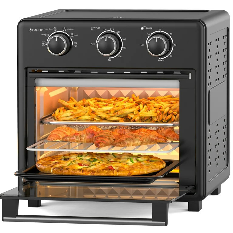 TaoTronics Air Fryer, 17QT Large Capacity Toaster Oven Countertop 6-in-1 Combo, Non-Stick, 1700W | Walmart (US)