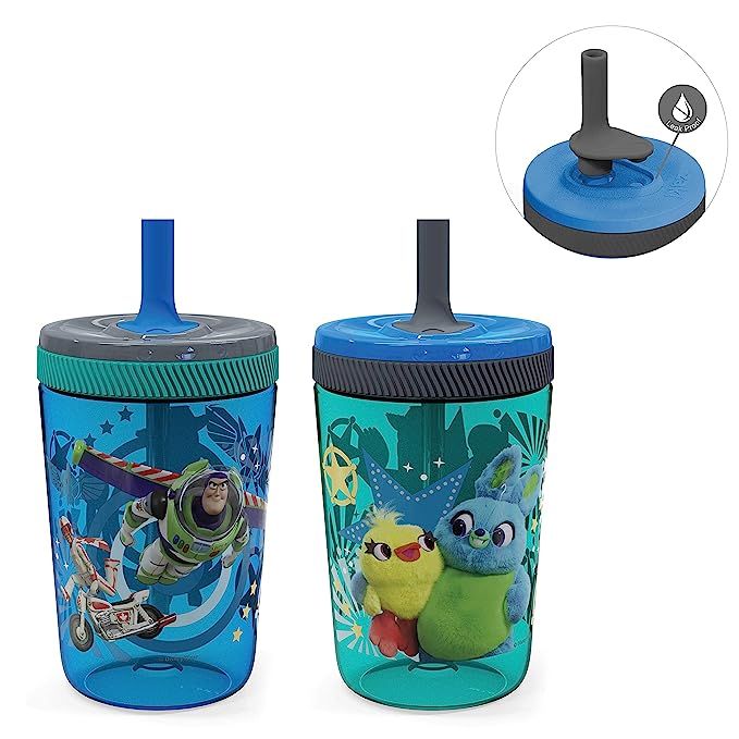 Zak Designs Kelso 15 oz Tumbler Set (Toy Story 4 - Woody & Buzz 2pc Set) Toddlers Cup Non-BPA Lea... | Amazon (US)
