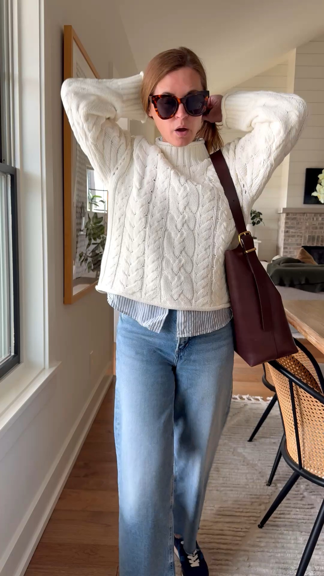 Top XS
Sweater XS
Jeans 25

#LTKgrwm #LTKdayinmylife #LTKootd