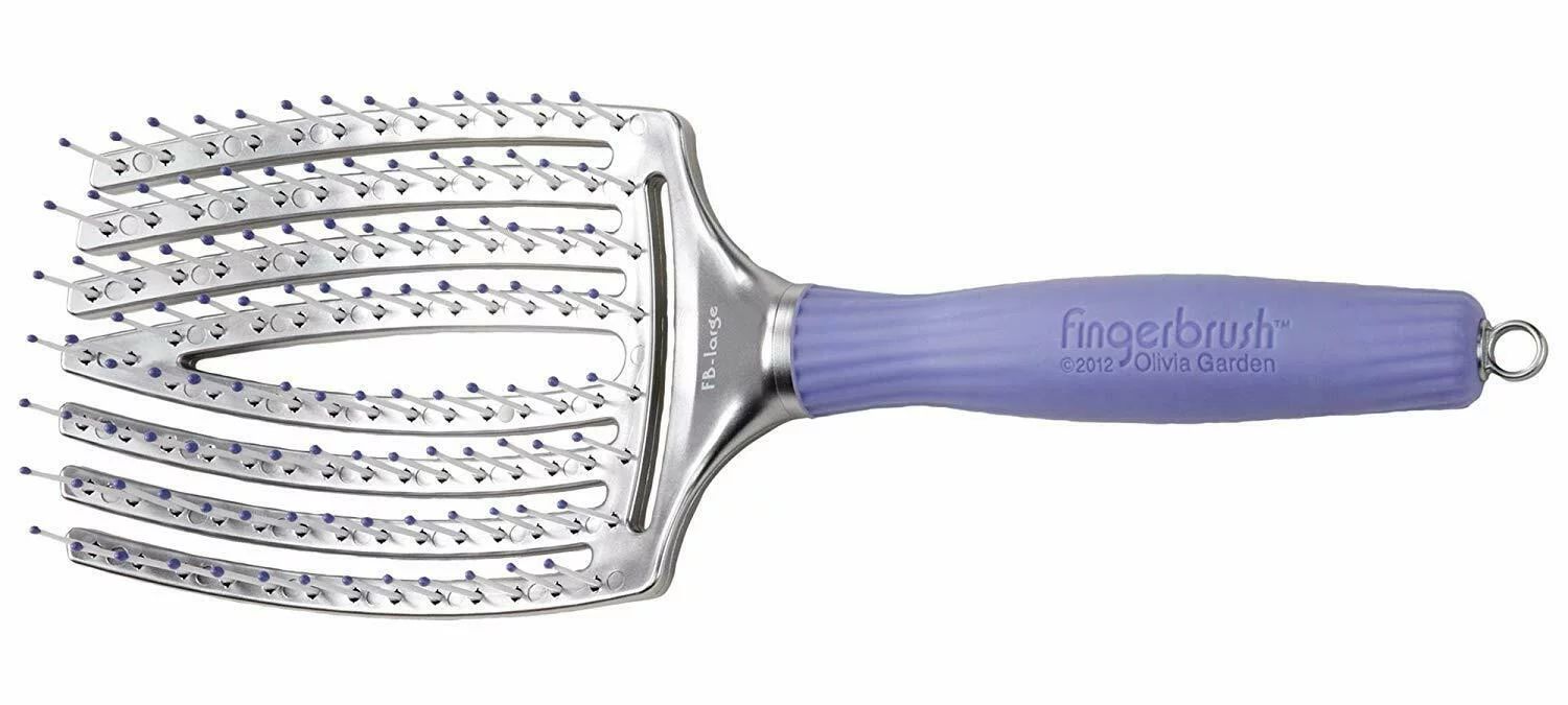 Olivia Garden Finger Brush, Curved & Vented Paddle Brush, Large | Walmart (US)