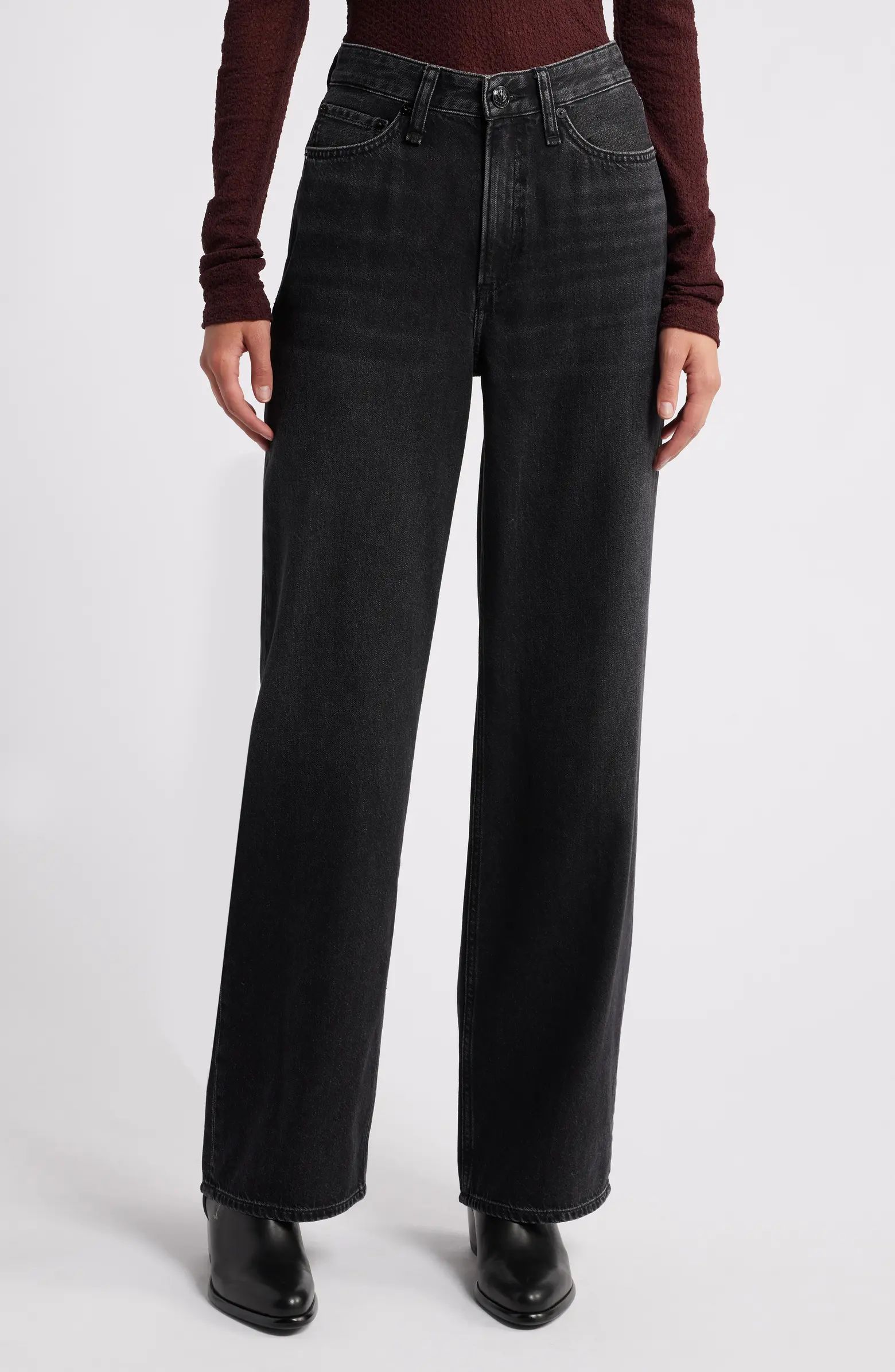 Featherweight Logan Mid Rise Wide Leg Jeans | Nordstrom