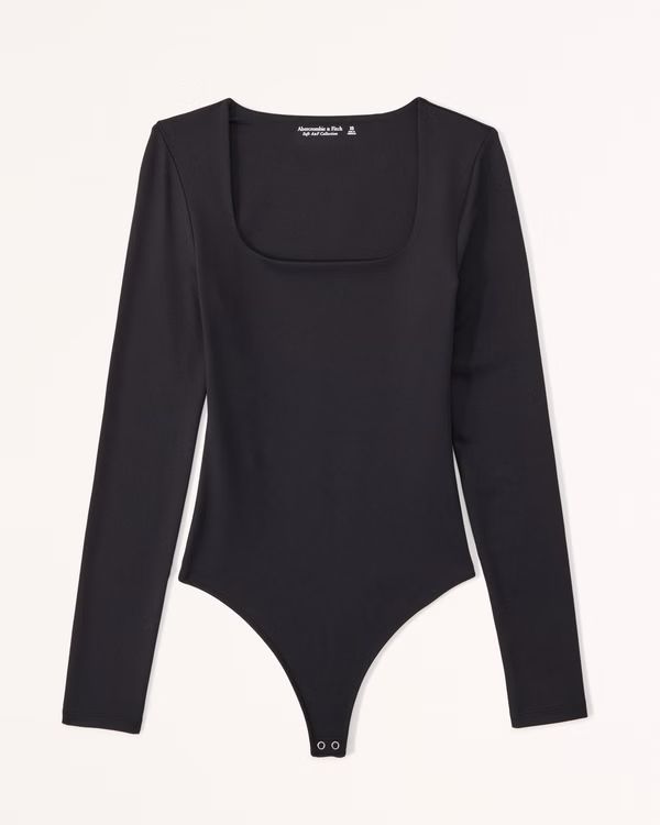 Women's Long-Sleeve Seamless Fabric Soft Squareneck Bodysuit | Women's Tops | Abercrombie.com | Abercrombie & Fitch (US)