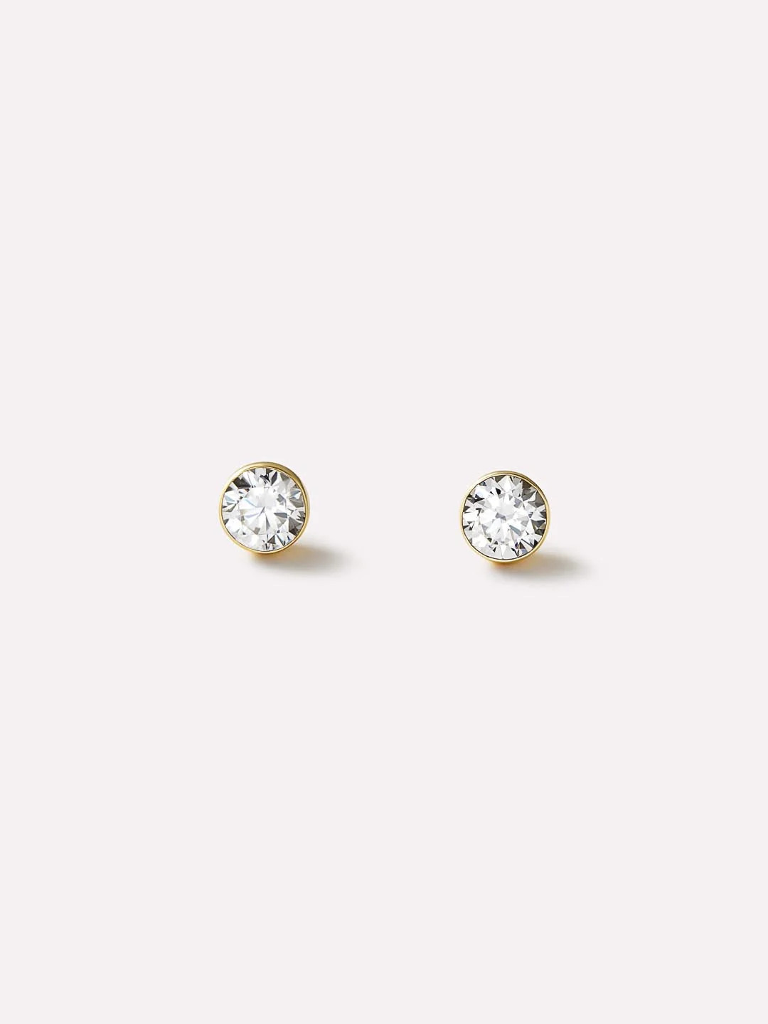Gold Stud Earrings - Invisible Set Studs Medium | Ana Luisa