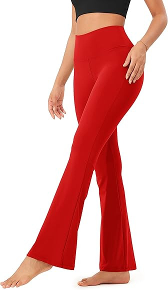 ODODOS Women's Bootcut Yoga Pants Tummy Control Non See Through Bootleg Gym Workout Pants | Amazon (US)