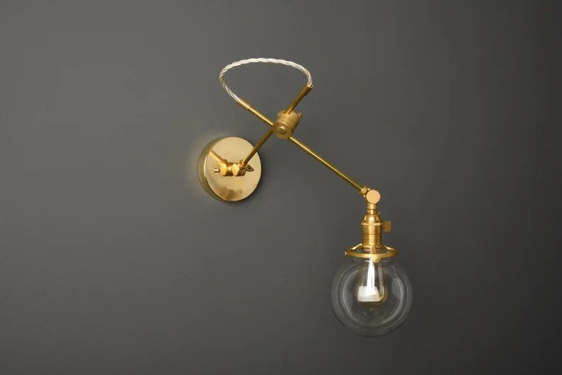 Adjustable Wall Sconce  Industrial Wall Light  Gold Vanity | Etsy | Etsy (US)