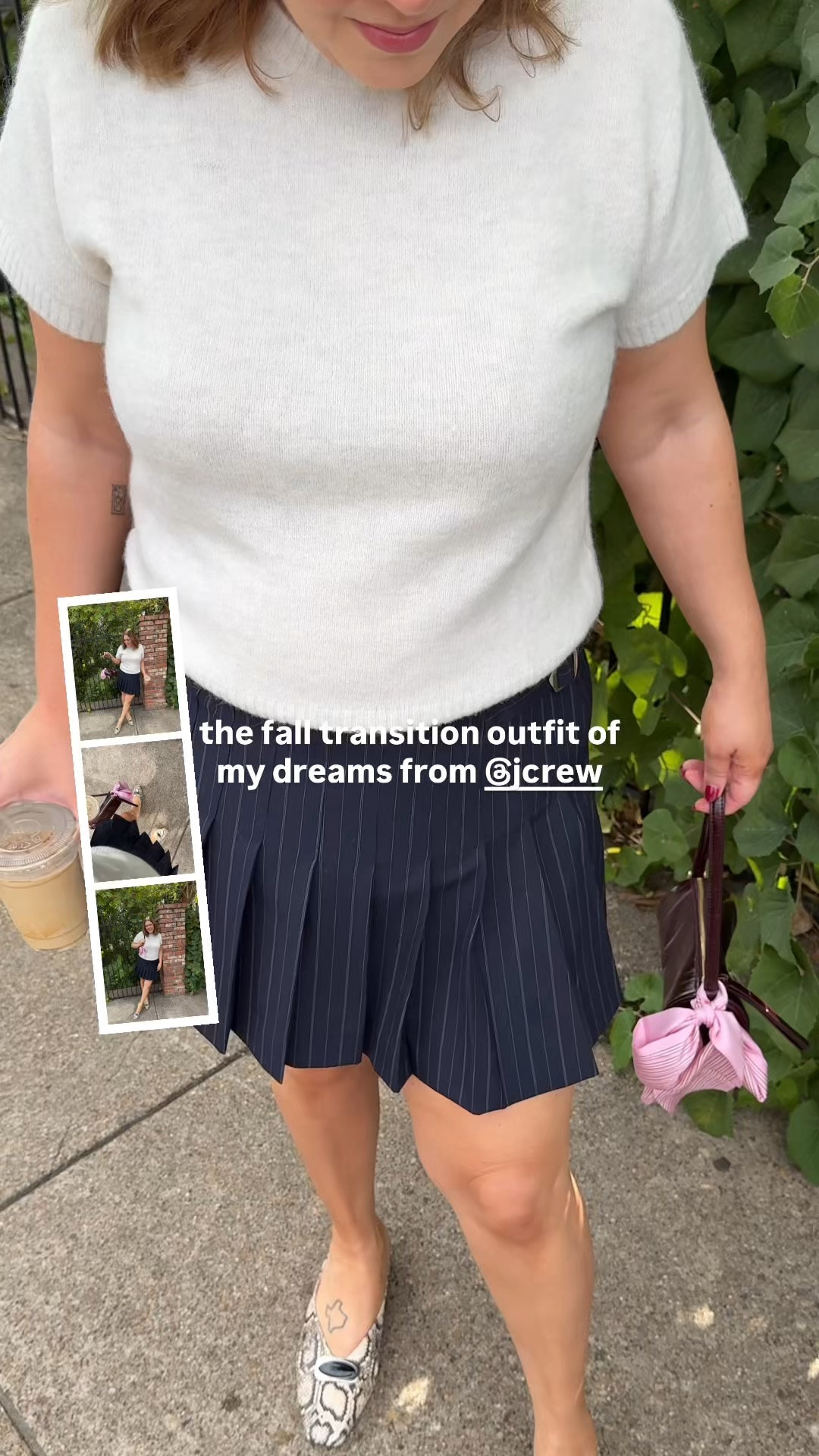 Fall transition outfit from jcrew wearing large in sweater tee and 14 in skirt

#LTKMidsize #LTKootd #LTKgrwm