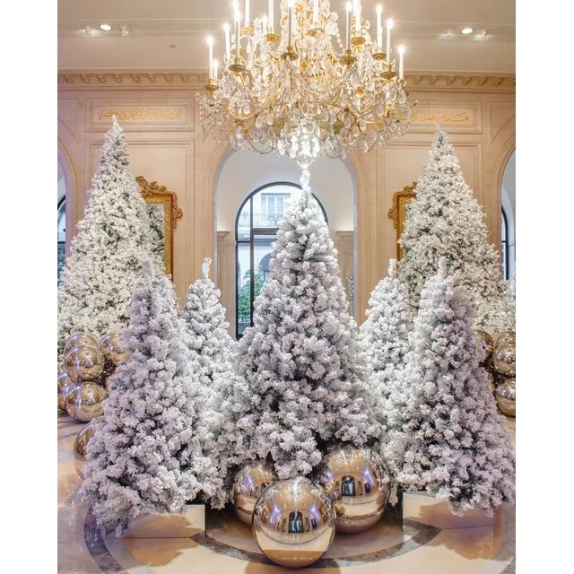 Perfect Holiday 7ft Snow Flocked Christmas Tree | Walmart (US)