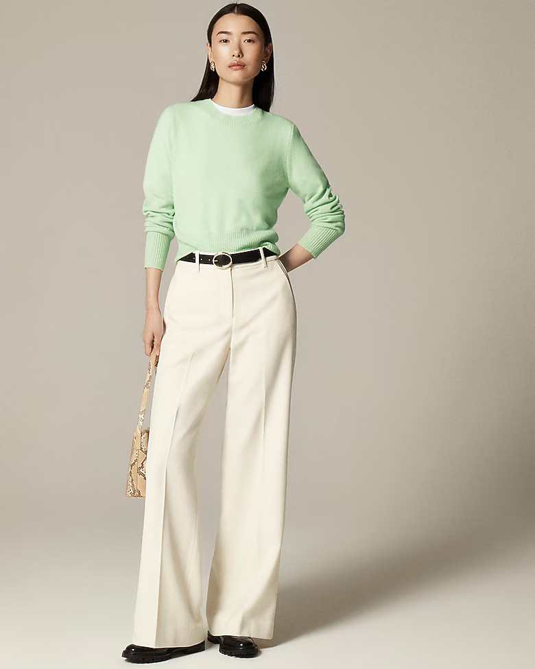 Cashmere shrunken crewneck sweater | J. Crew US