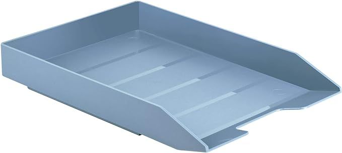 Acrimet Stackable Letter Tray Front Load Plastic Desktop File Organizer (Solid Blue Color) (1 Uni... | Amazon (US)