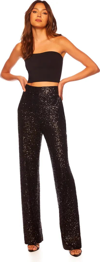 Sequin High Waist Wide Leg Pants | Nordstrom