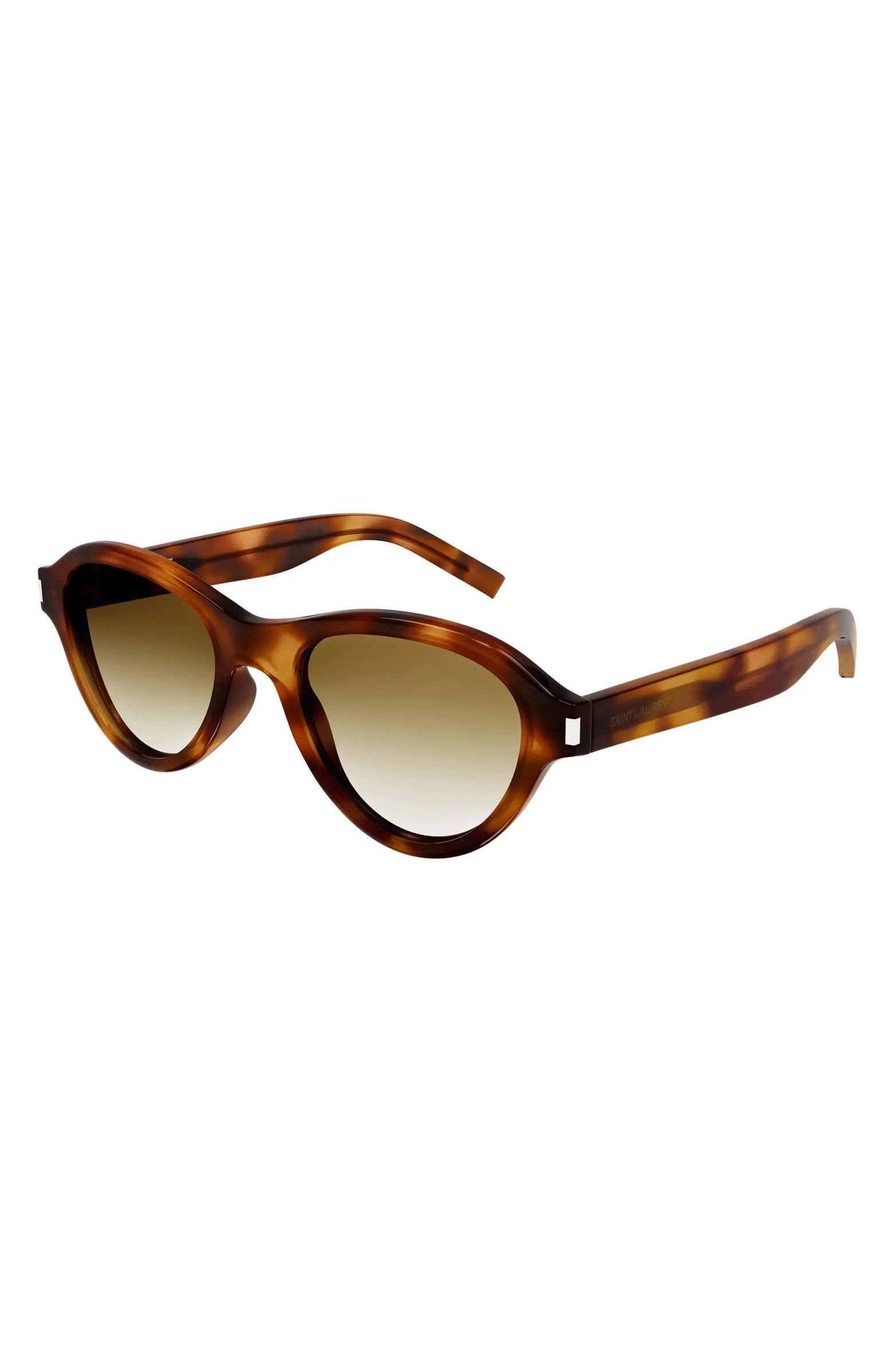 Saint Laurent 51mm Gradient Round Sunglasses | Nordstrom | Nordstrom