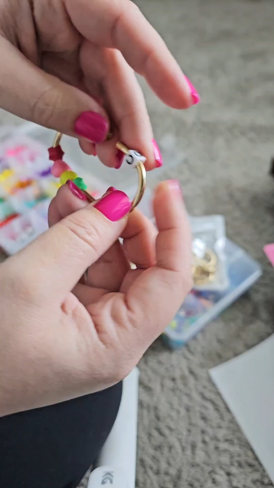 Making gold key rings! 

 #LTKmomlife