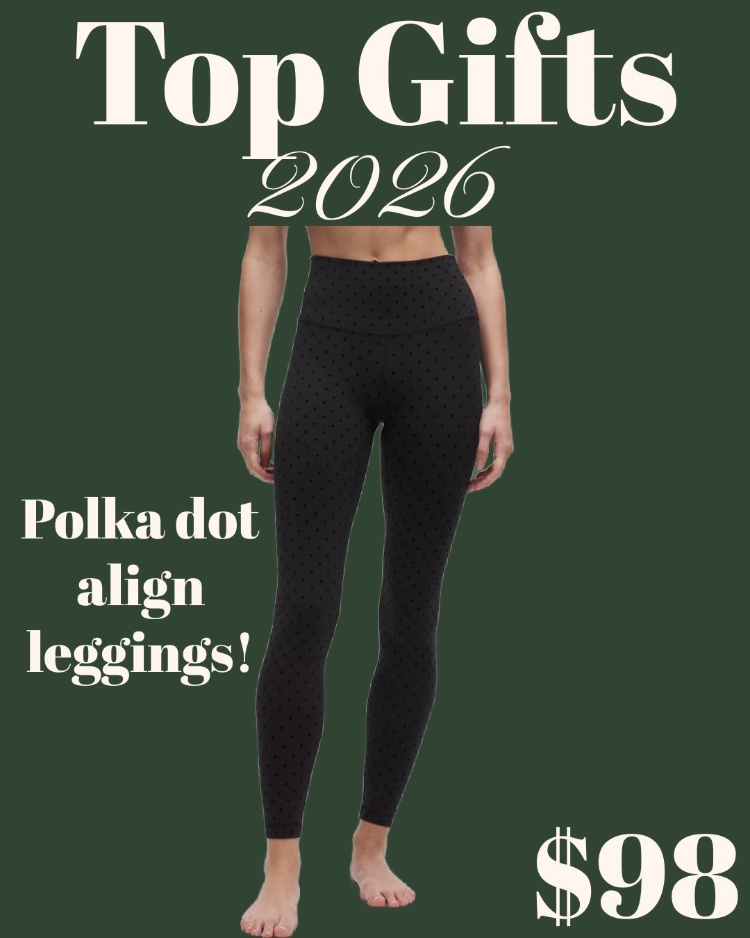 These polka dot lululemon leggings make the perfect gift for her! Selling out fast! They fit TTS.

Top gifts of 2025
Gifts under $100
Gifts for her
Gifts for him
Unique gifts
christmas gifts 
gift guide
holiday gift guide
gift ideas

#LTKFindsUnder100 #LTKHoliday #LTKGiftGuide