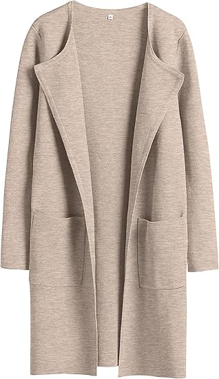 ANRABESS Womens Cardigan Sweater Open Front Knit Long Coatigan Dressy Casual Jacket Coat 2025 Fal... | Amazon (US)