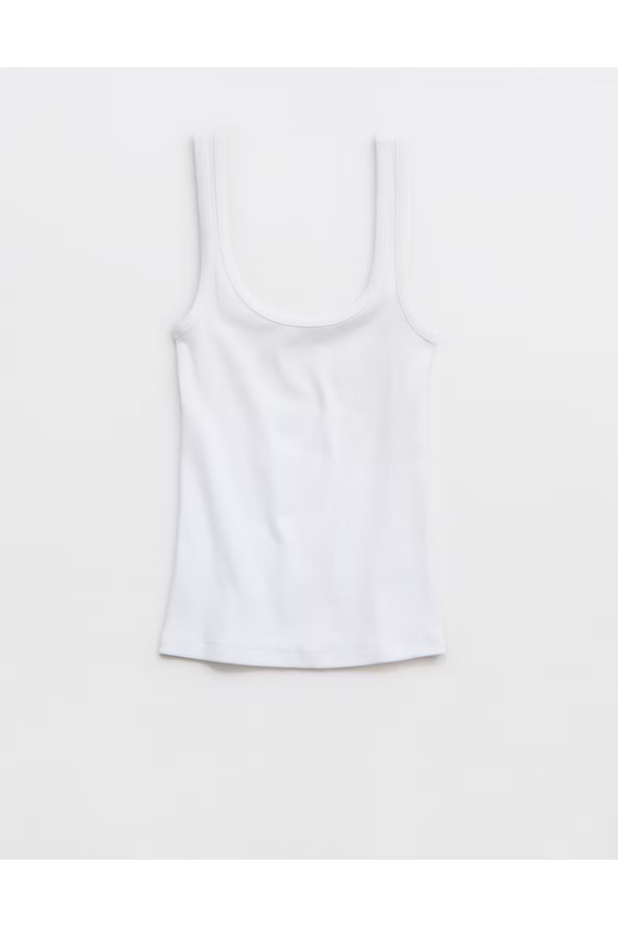 Aerie Double Scoop Neck Tank Top Women's White S | American Eagle Outfitters (US & CA)