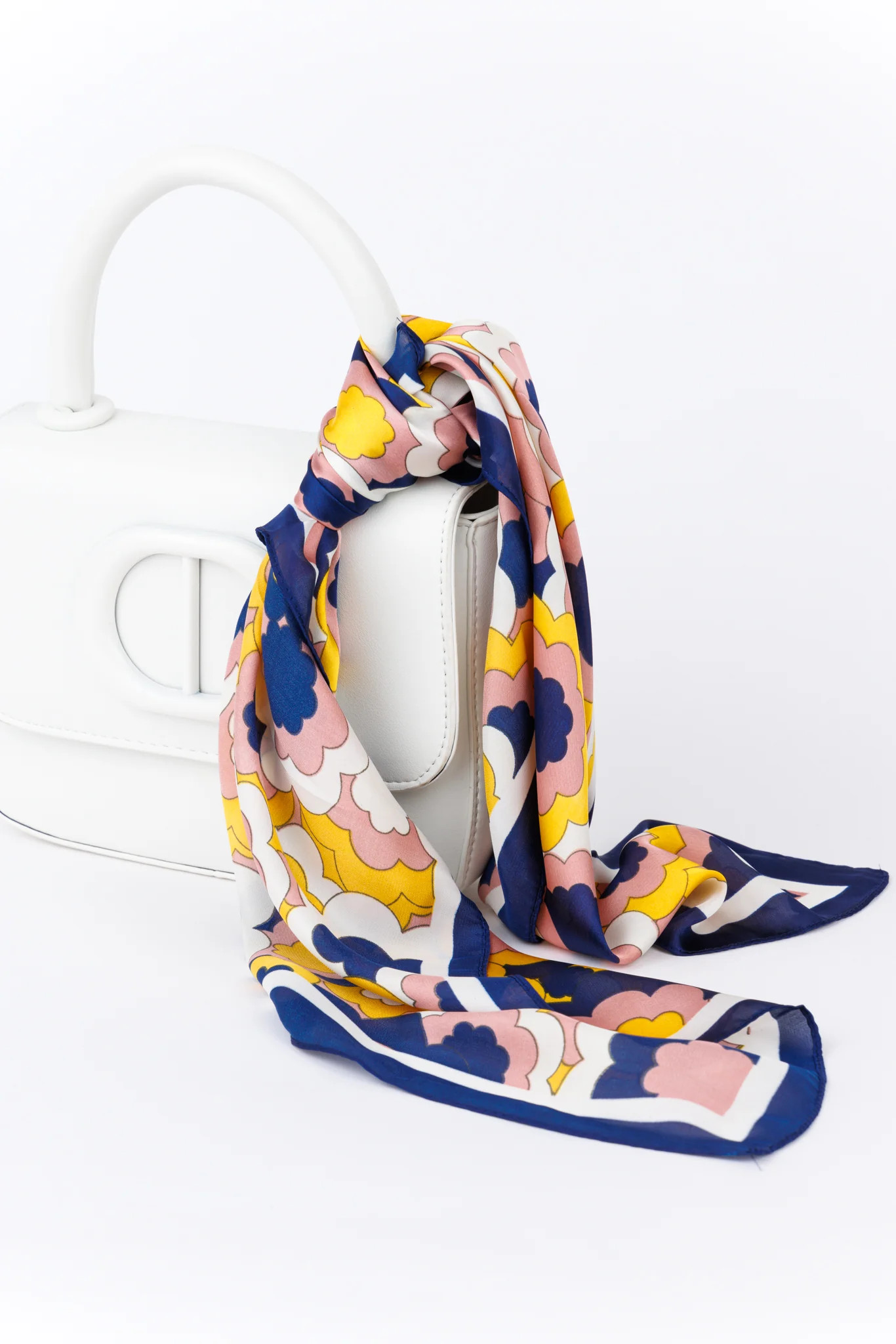 Sadie Scarf- Navy/Pink | Avara