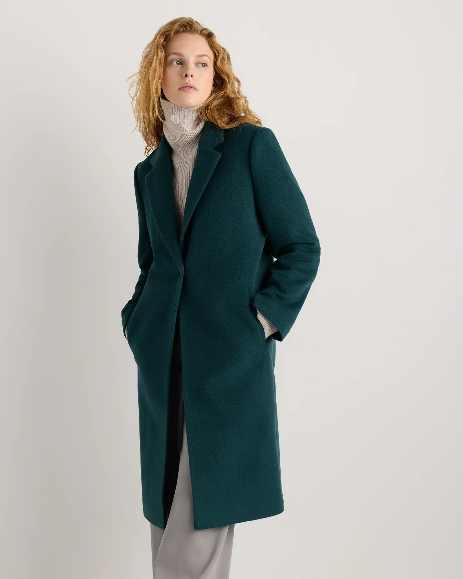 Wool Cashmere Classic Single-Breasted Coat | Quince