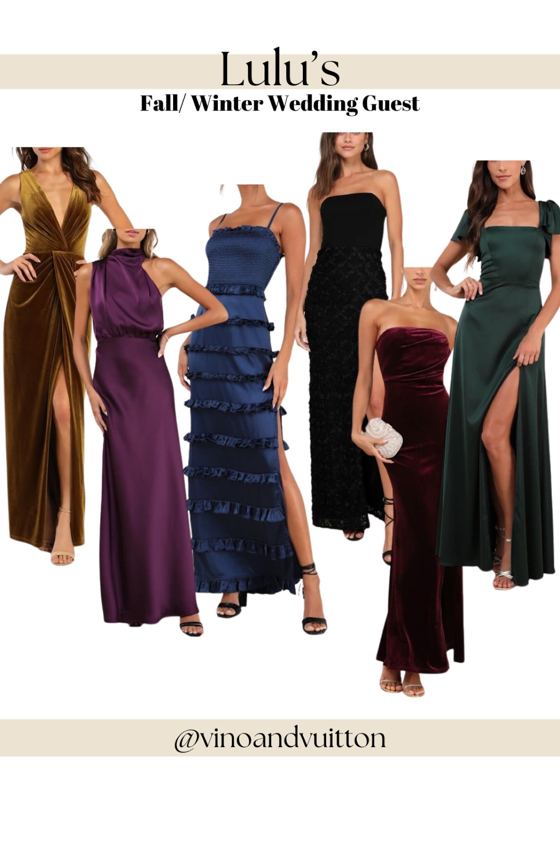 Lulus fall / winter wedding guest dresses 


Wedding guest
Wedding guest dress
Cocktail party
Black tie
Winter wedding
Velvet dress
Formal dress 
Holiday
New years 
Christmas 

#LTKHoliday #LTKWedding #LTKFindsUnder100