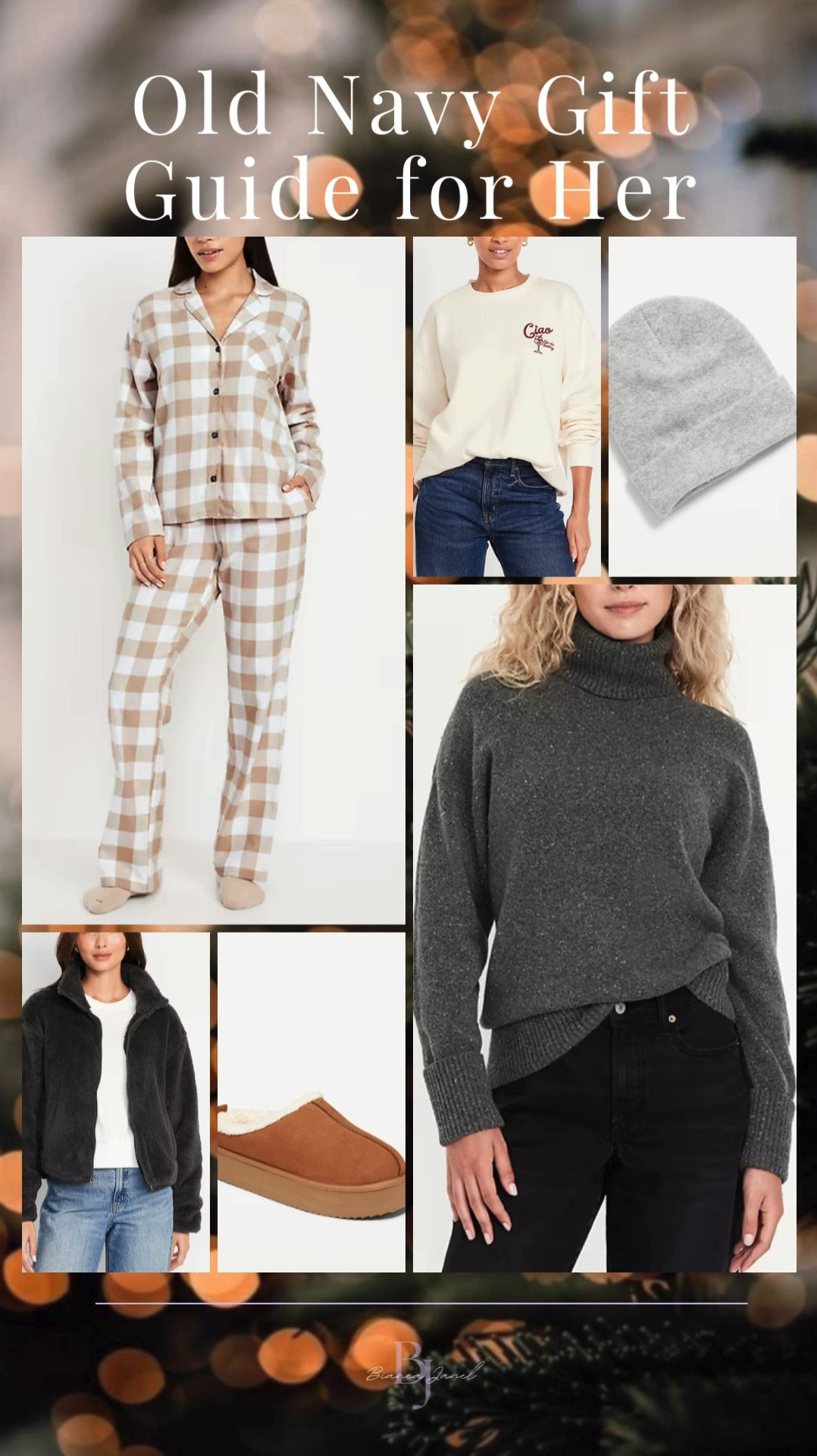 Old Navy gift guide for her 🎁✨ Cozy sweaters, Sherpa jackets, holiday PJs, must-have slippers, and the coziest beanies—everything she’ll love for the season! Perfect for gifting or adding to your own wishlist. Shop all my holiday faves on LTK! #biancajanel #OldNavyStyle #HolidayGiftGuide #LTKHoliday #CozySeason #WinterWardrobe #GiftGuideForHer #LTKSeasonal #AffordableFashion #ColdWeatherStyle #HolidayFavorites #LTKFaves 

#LTKGiftGuide #LTKHoliday #LTKSeasonal